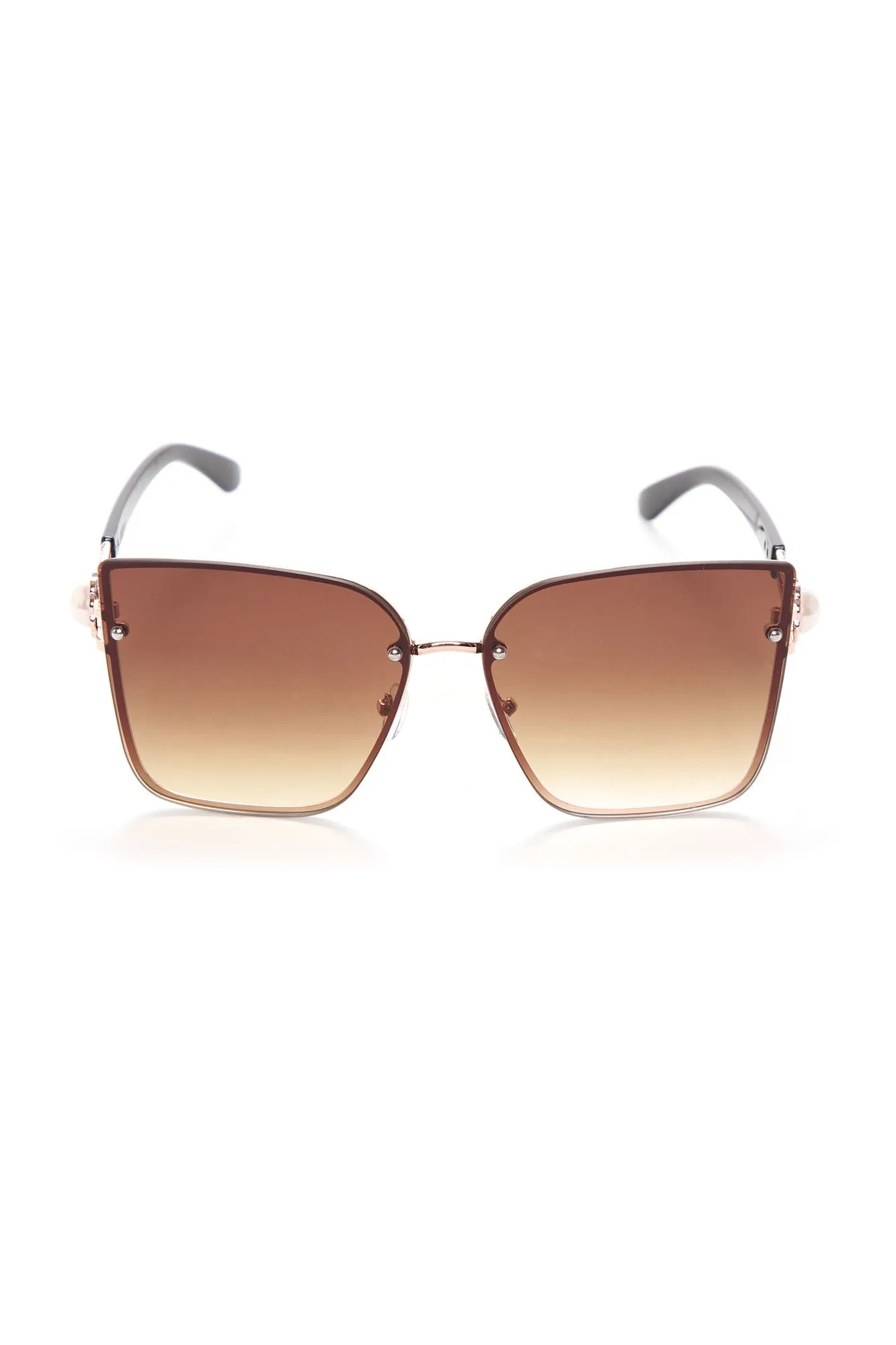 Attention Seeking Cat Eye Sunglasses - Brown Combo