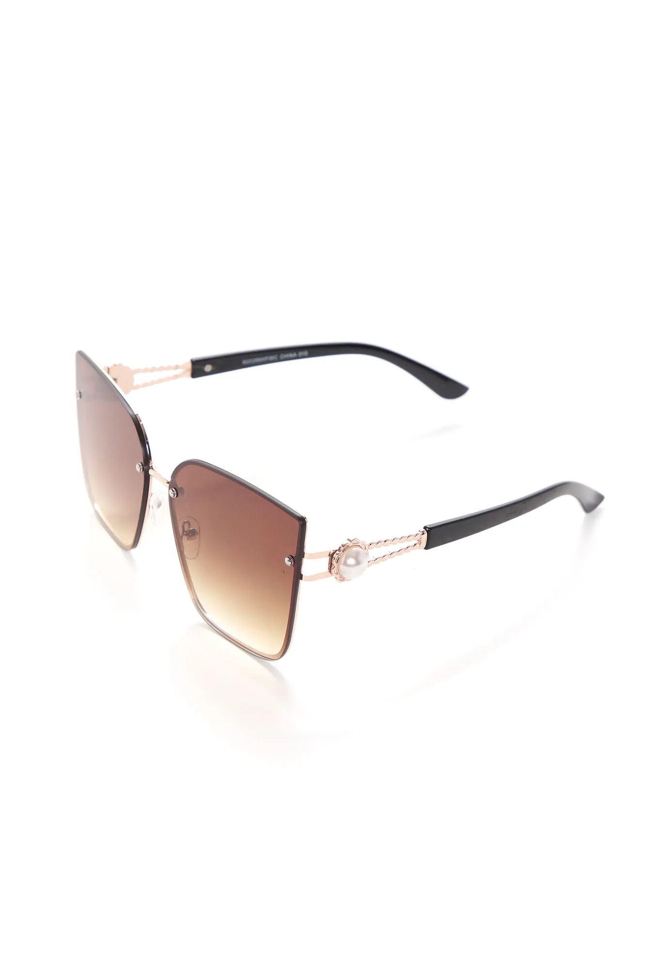 Attention Seeking Cat Eye Sunglasses - Brown Combo