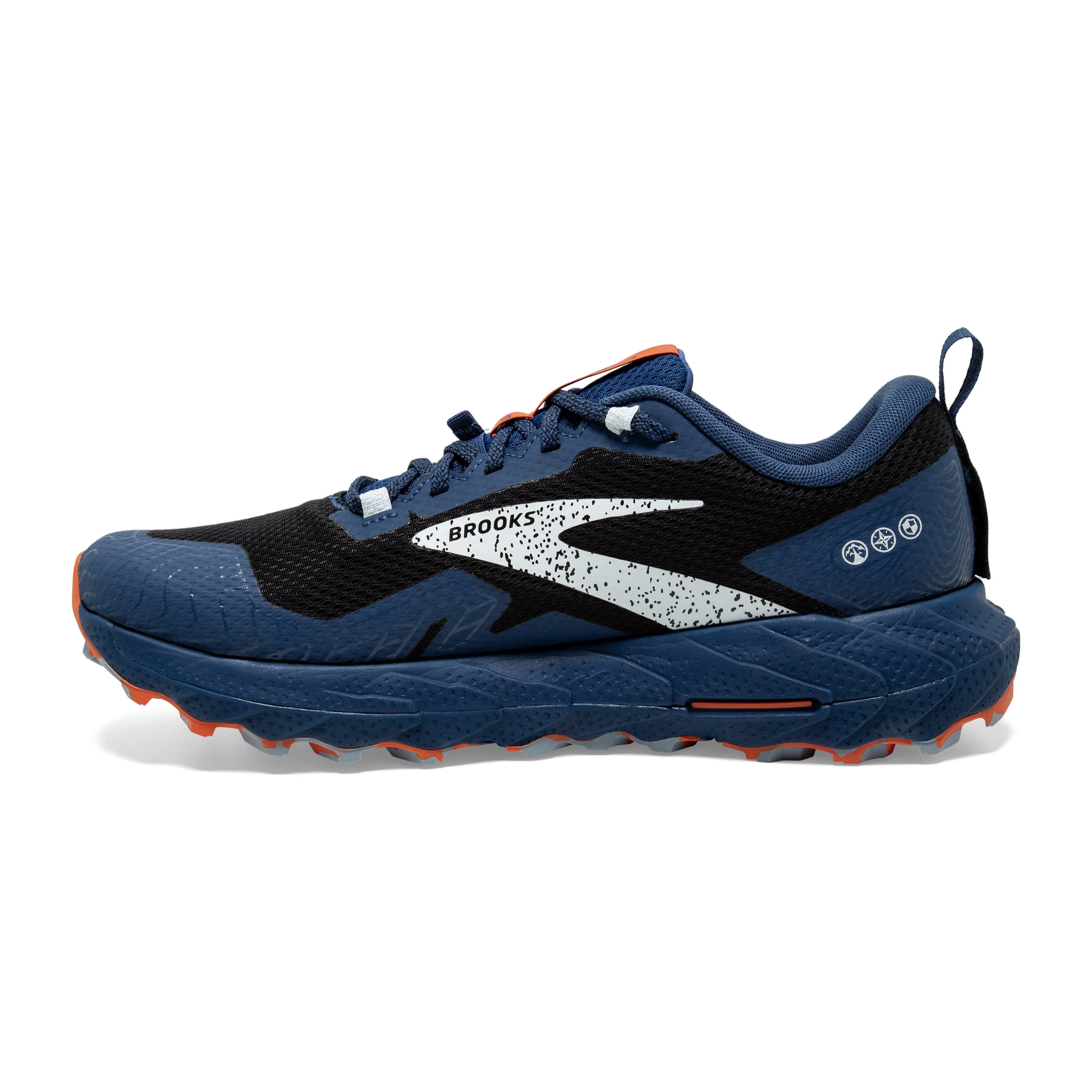 Brooks Mens Trainers Cascadia 17 GTX Black/Blue/Firecracker