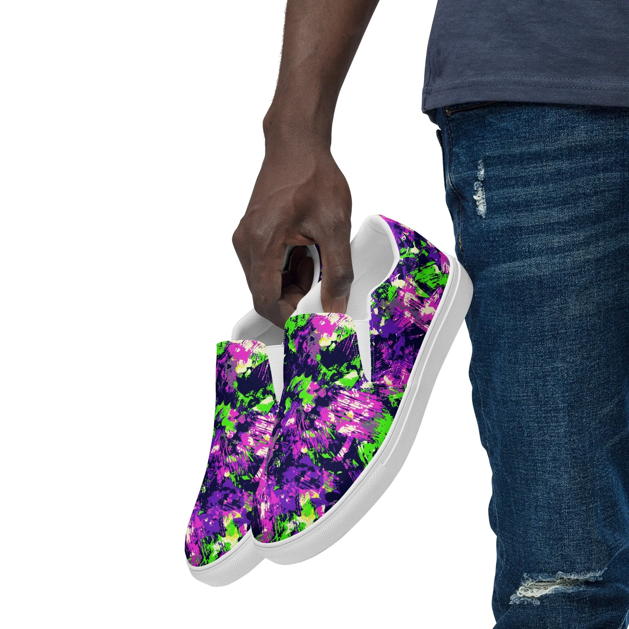 Dino Blood Men's Slip Ons