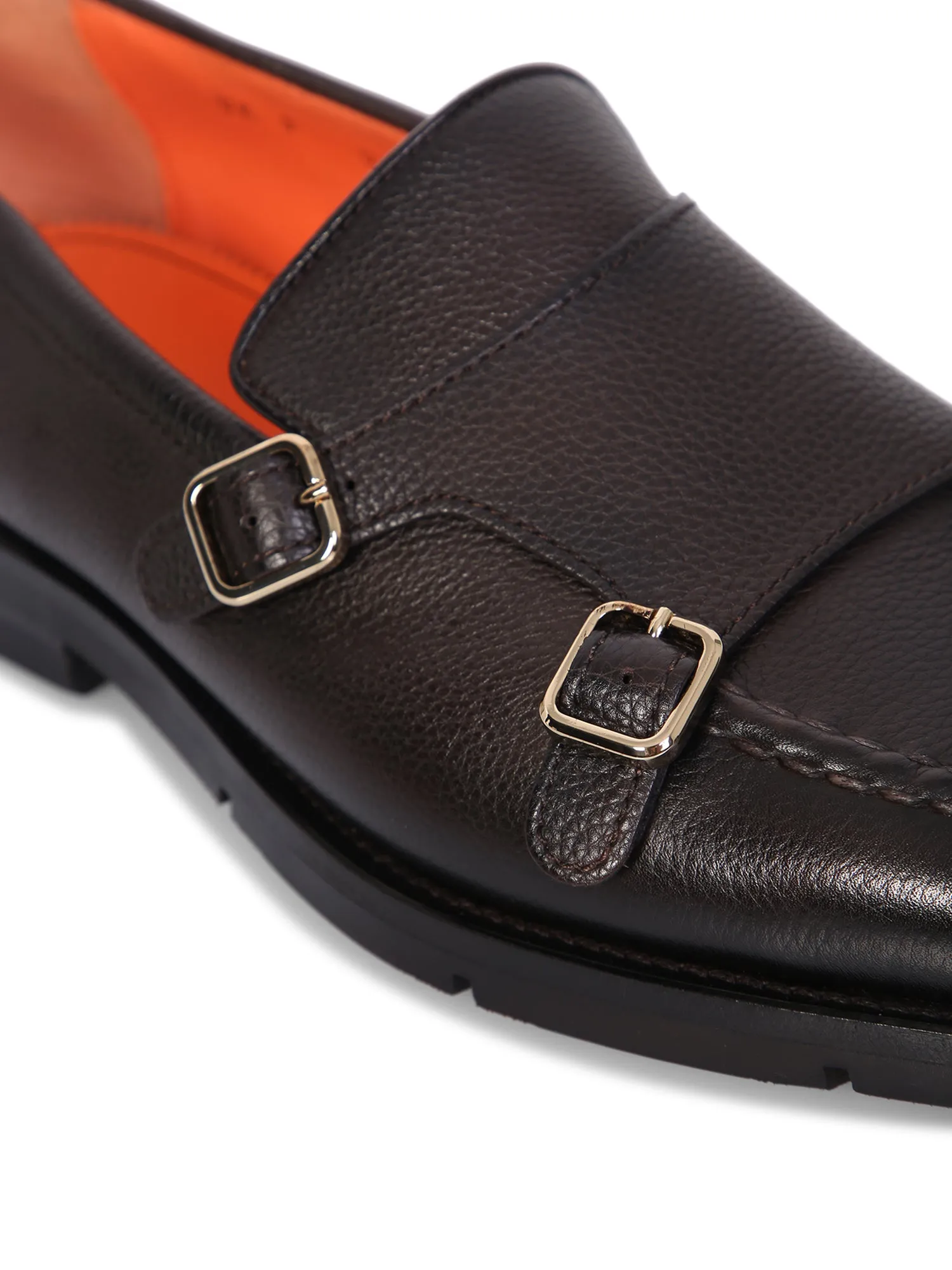 Double strap Monk shoes brown