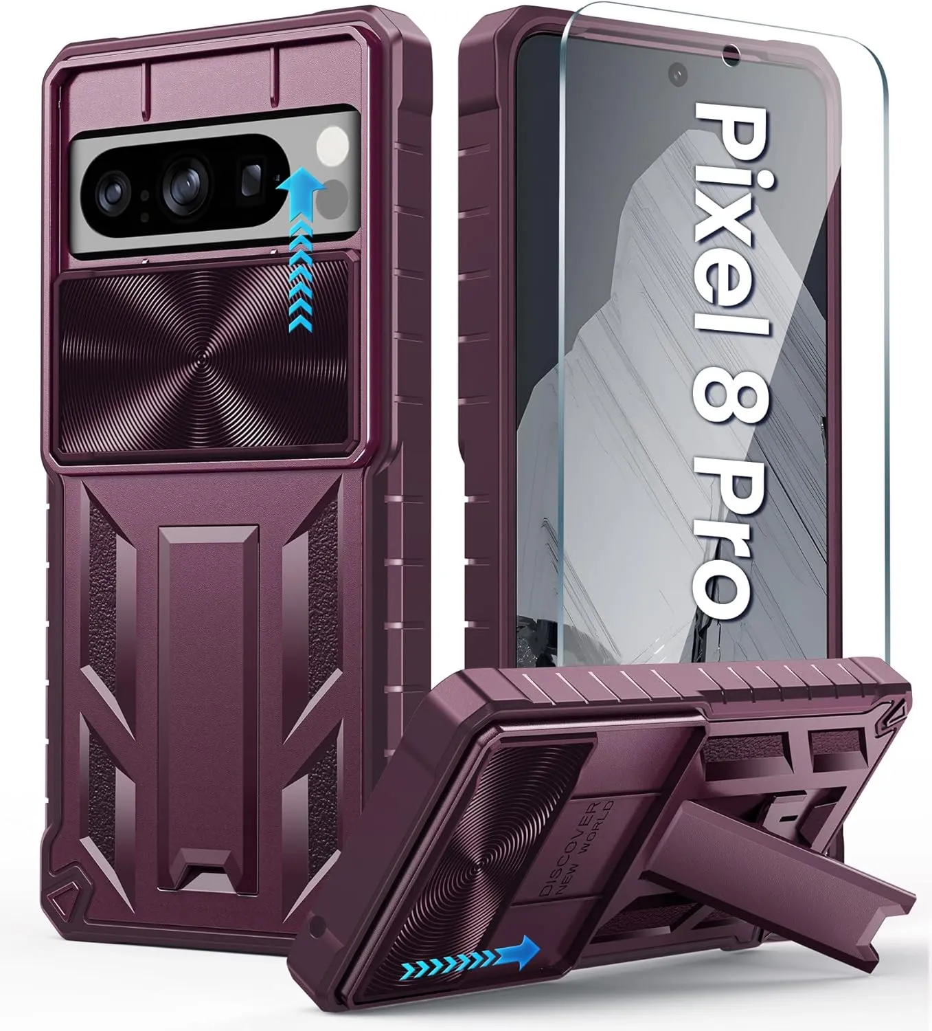 Google Pixel-8-Pro Phone Case Military Grade Drop Proof Protective Duty Protection Tough Case