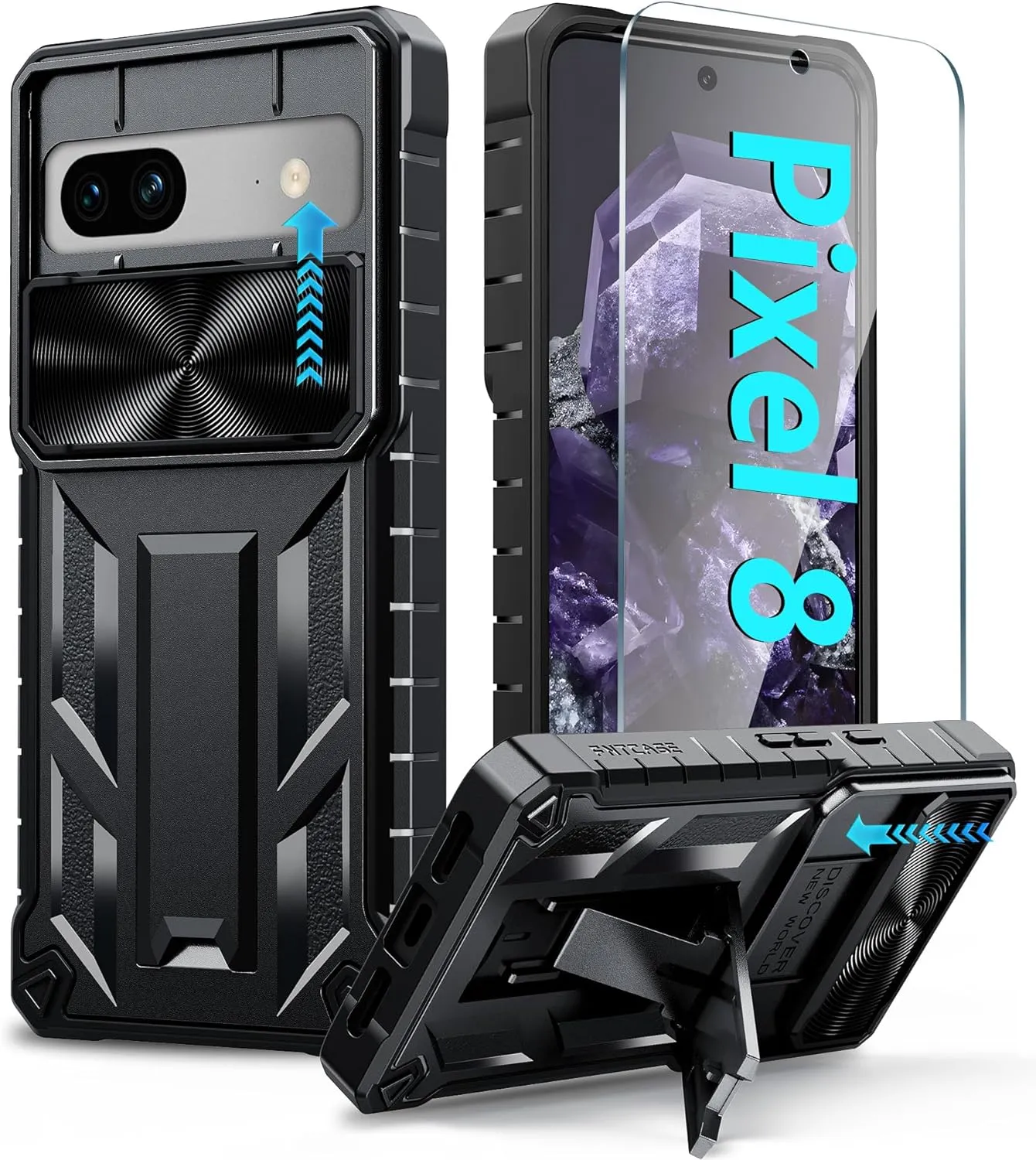Google Pixel-8-Pro Phone Case Military Grade Drop Proof Protective Duty Protection Tough Case