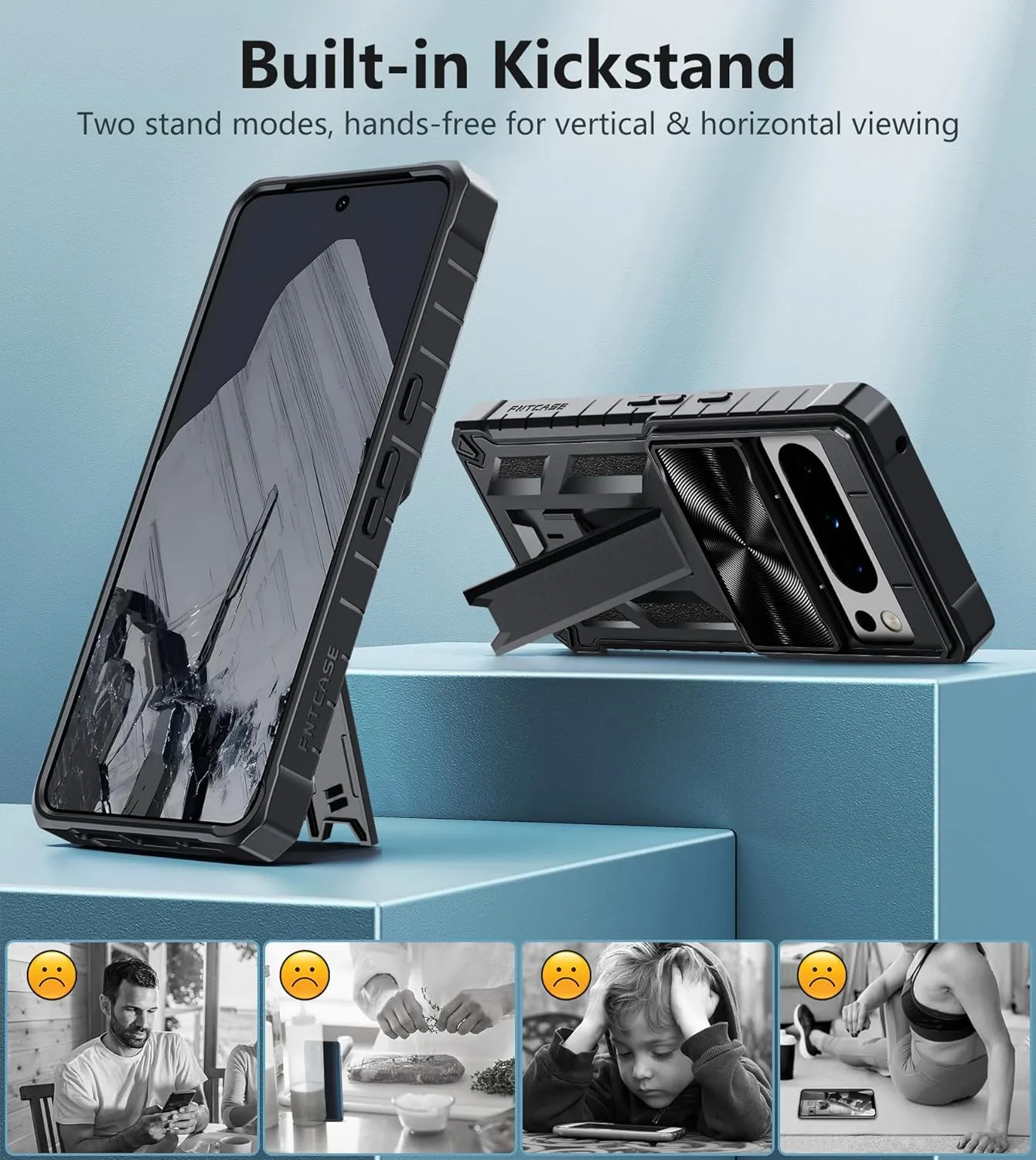 Google Pixel-8-Pro Phone Case Military Grade Drop Proof Protective Duty Protection Tough Case