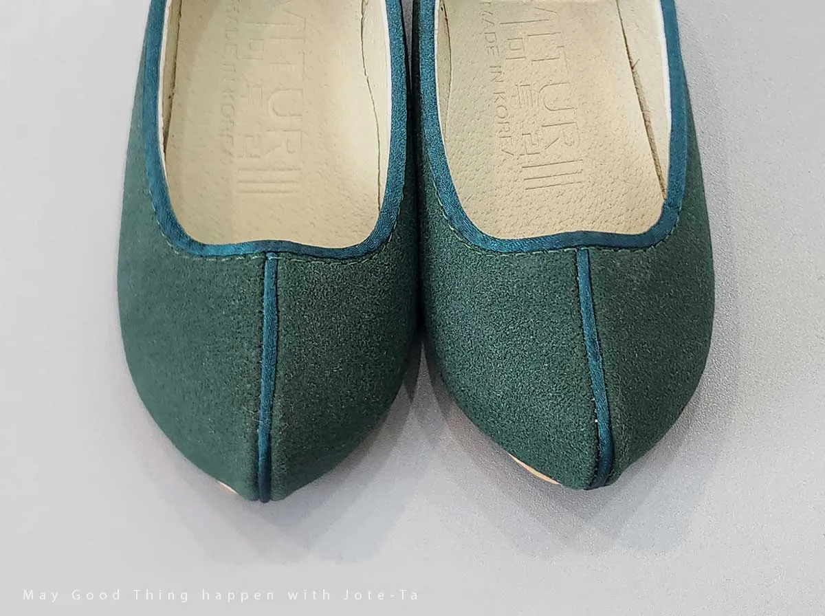 Green Suede Baby Boy Hanbok Shoes