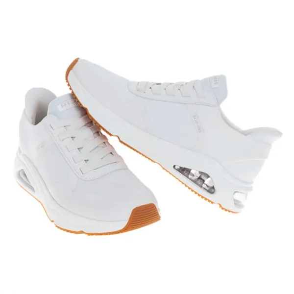 SKECHERS TRES-AIR UNO LIFESTYLE SHOES FOR MEN, WHITE