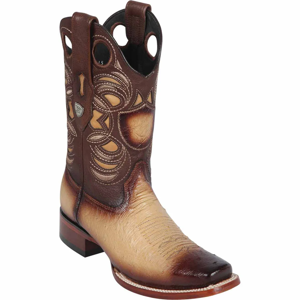 Smooth Ostrich Rodeo Toe Western Boots