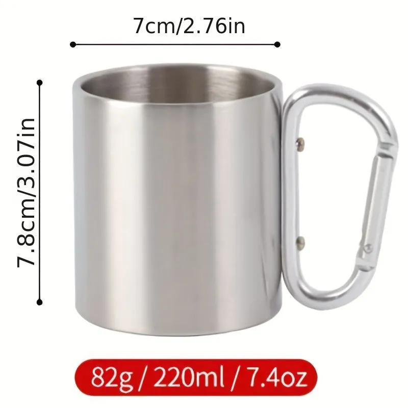 Stainless Mug-200ml Portable Double-Layer For Outdoor Adventures