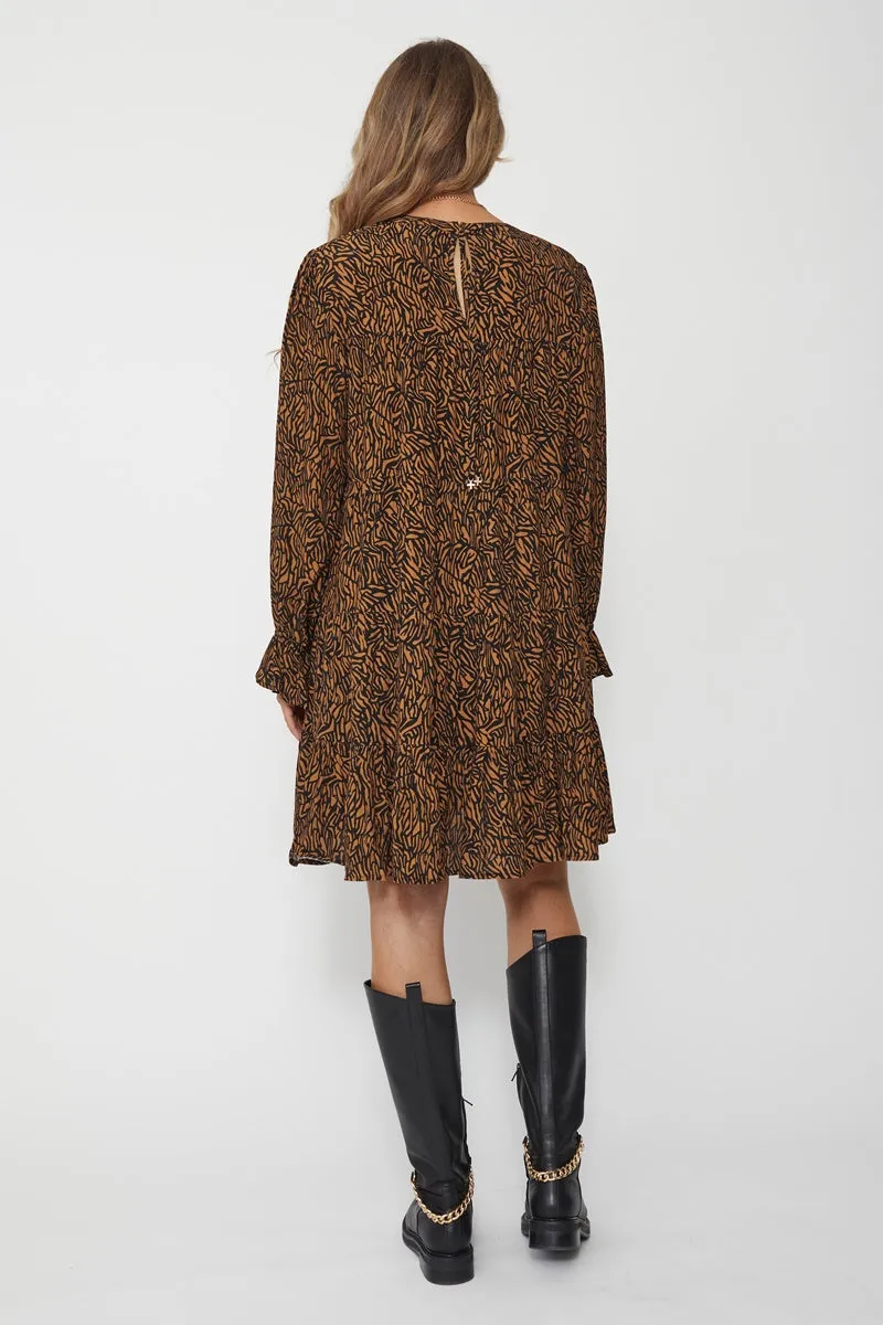 Stella   Gemma - Kim Dress - Mocha Zebra