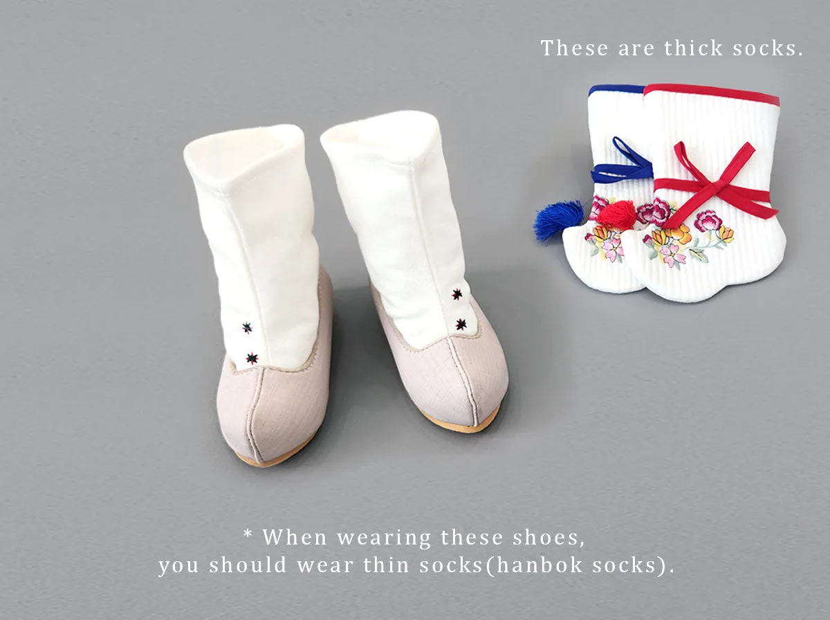 Ten Symbols of Longevity Saekdong Baby Girl Hanbok Shoes