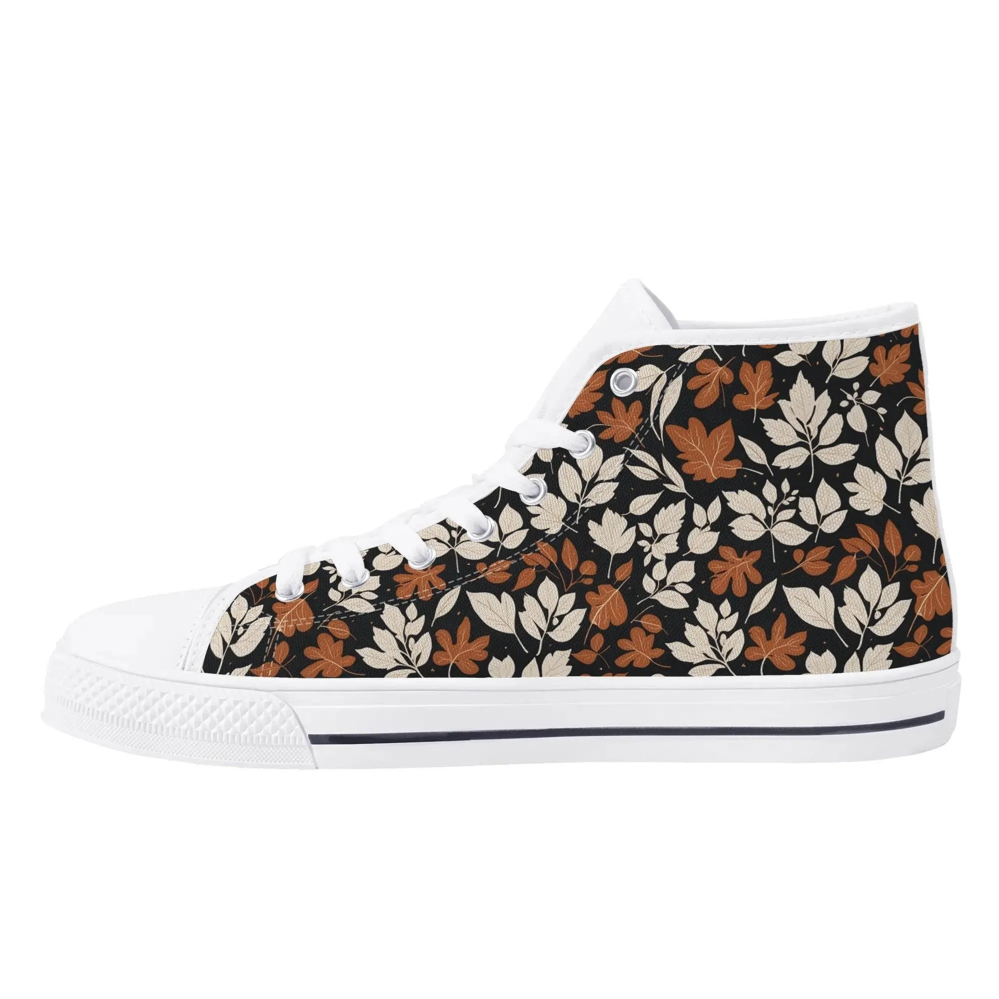 Womens Rubber High Top Dark Autumn Canvas Shoes